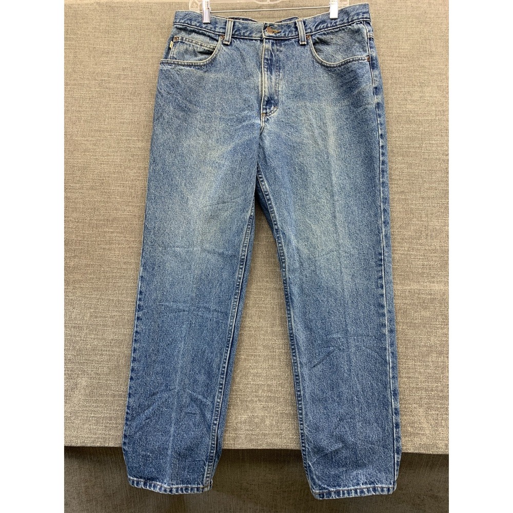 L.L.Bean Double L Classic Fit Jeans Mens 36x30 Blue Denim Cotton Straight Leg